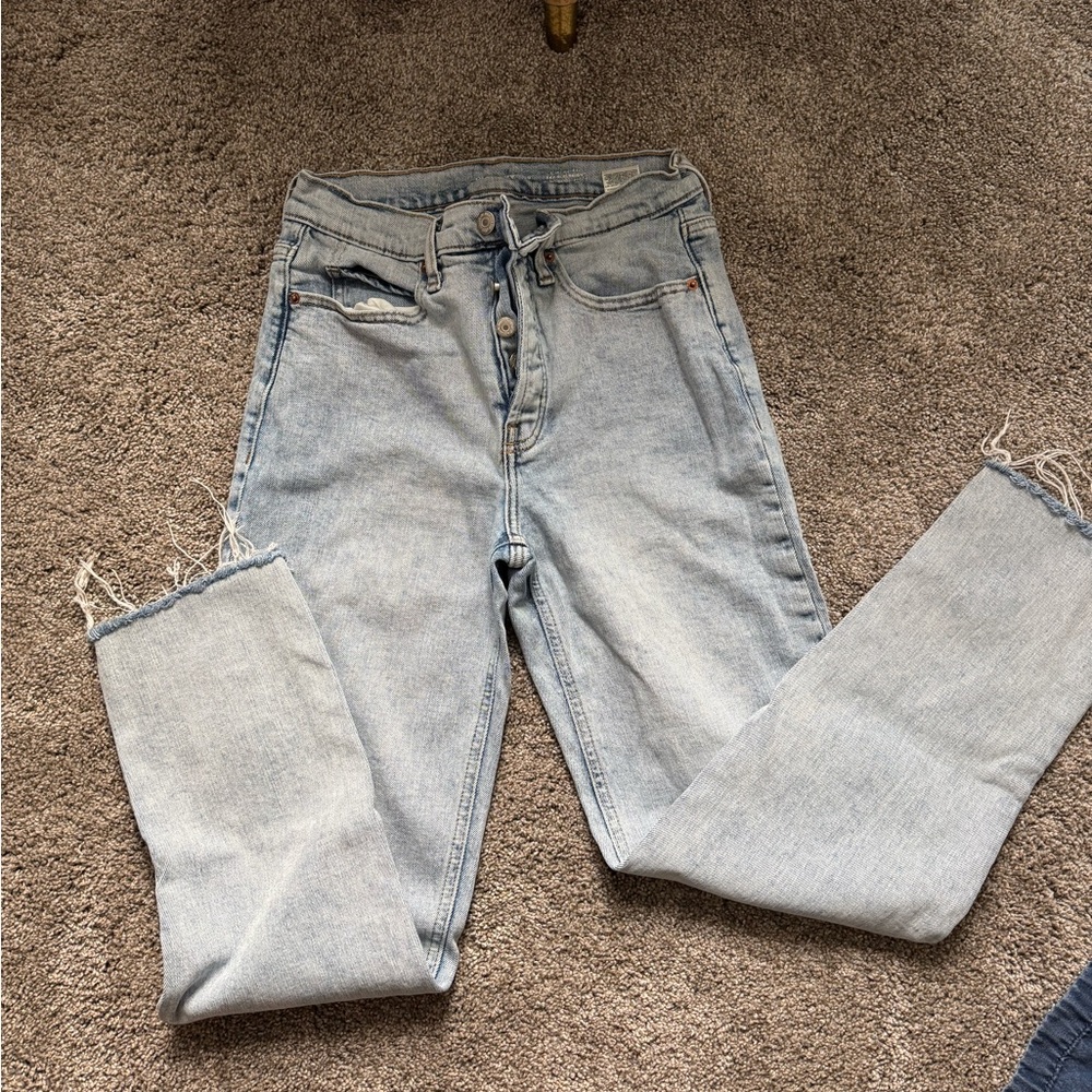 Old navy Ski-Hi High Rise straight jeans